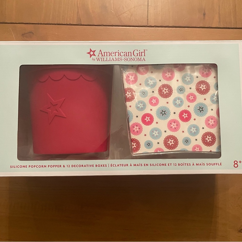 NIB American Girl by Williams Sonoma Popcorn Popper and Boxes Set